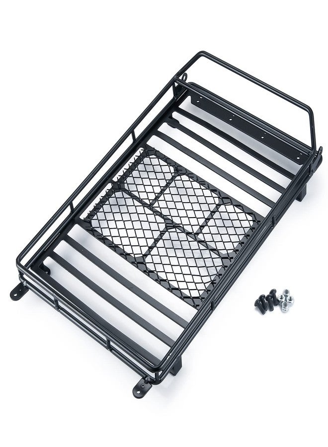 JGGZONE Metal Luggage Carrier Roof Rack 232 * 153mm for 1/10 Axial SCX10 SCX10 II III Wrangler 90046 AXI03007 RC Crawler Car Steel Luggage Tray Roof Rack (Black) - Image 3